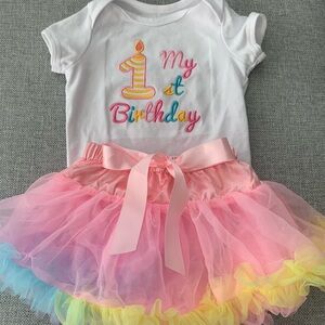 My first birthday outfit.